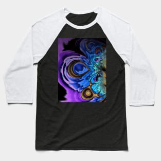 Blue and Gold Abstract Baseball T-Shirt